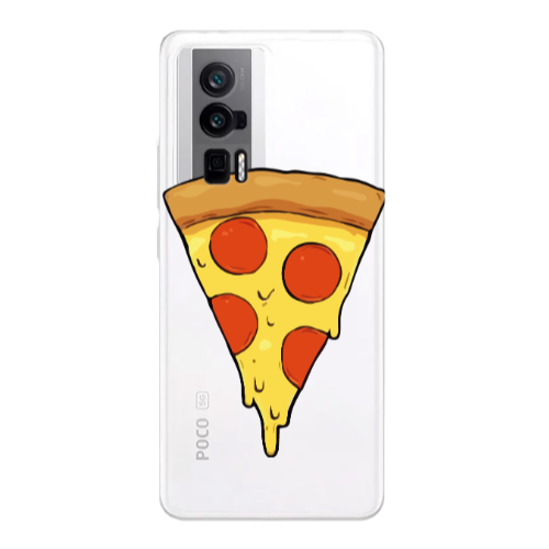 Xiaomi Poco F5 Pro Pizza Slice Transparent Silicone TPU Θήκη