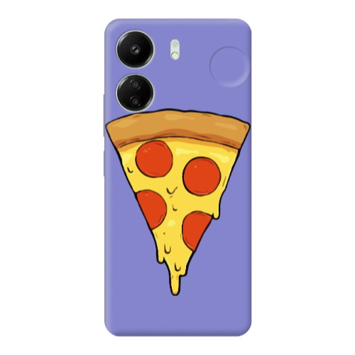 Xiaomi Redmi 13C Pizza Slice Purple Colored Silicone TPU Θήκη