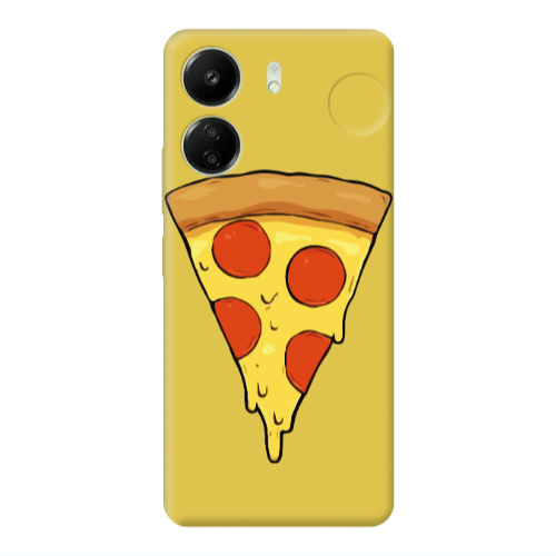 Xiaomi Redmi 13C Pizza Slice Yellow Colored Silicone TPU Θήκη