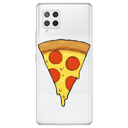 Samsung A42 5G Pizza Slice Transparent Silicone TPU Θήκη