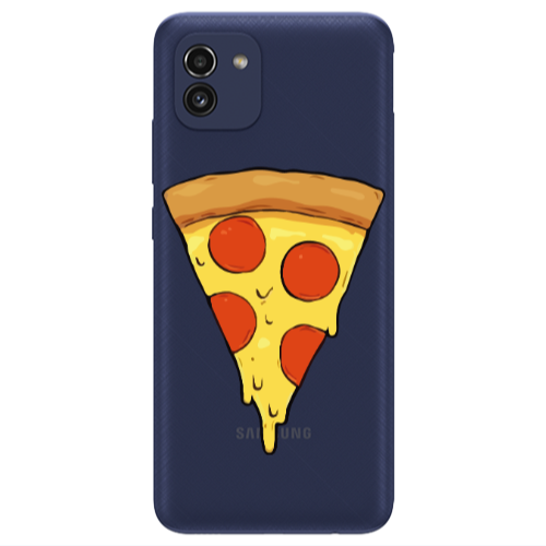 Samsung A03 Pizza Slice Transparent Silicone TPU Θήκη