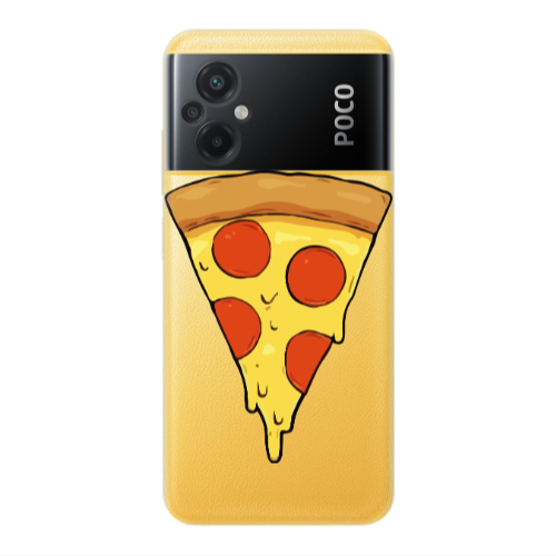 Xiaomi Poco M5 Pizza Slice Transparent Silicone TPU Θήκη