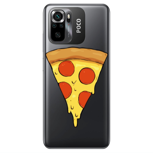 Xiaomi Poco M5 s Pizza Slice Transparent Silicone TPU Θήκη