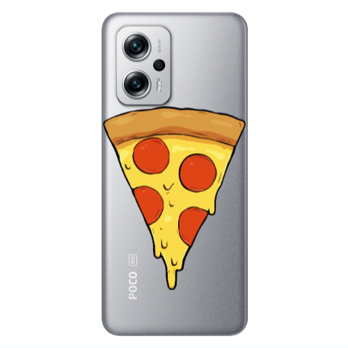 Xiaomi Poco X4 GT Pizza Slice Transparent Silicone TPU Θήκη