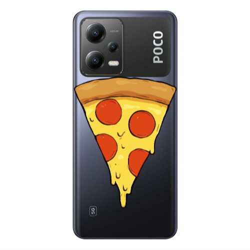 Xiaomi Poco X5 Pizza Slice Transparent Silicone TPU Θήκη