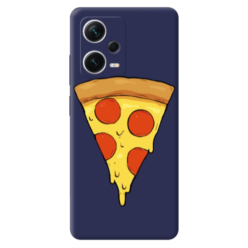 Xiaomi Poco X5 Pizza Slice Dark blue Colored Silicone TPU Θήκη