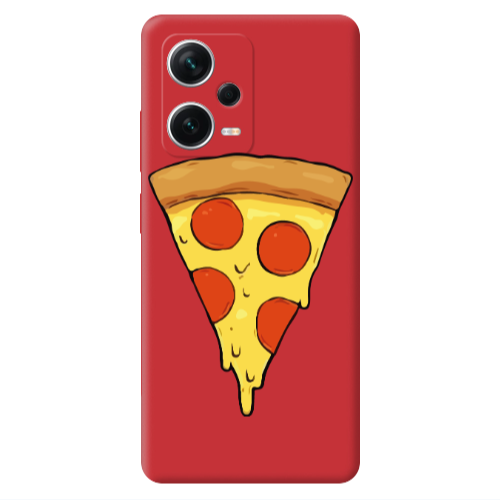 Xiaomi Poco X5 Pizza Slice Red Colored Silicone TPU Θήκη