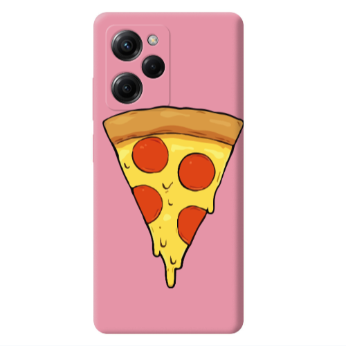 Xiaomi Poco X5 Pro Pizza Slice Pink Colored Silicone TPU Θήκη