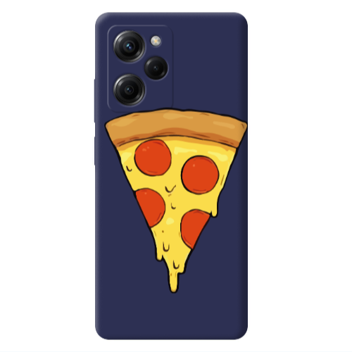 Xiaomi Poco X5 Pro Pizza Slice Dark blue Colored Silicone TPU Θήκη