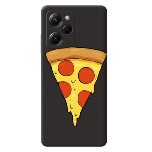 Xiaomi Poco X5 Pro Pizza Slice Black Colored Silicone TPU Θήκη