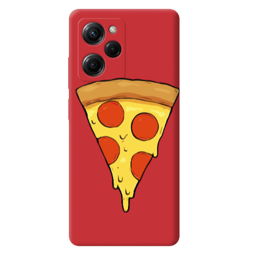 Xiaomi Poco X5 Pro Pizza Slice Red Colored Silicone TPU Θήκη