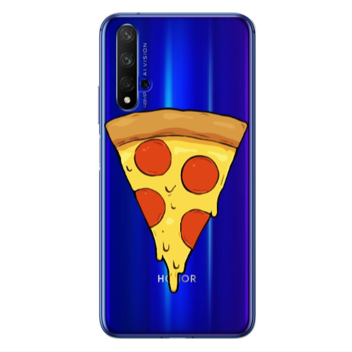 Huawei Nova 5 T Pizza Slice Transparent Silicone TPU Θήκη