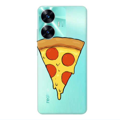 Realme C55 Pizza Slice Transparent Silicone TPU Θήκη