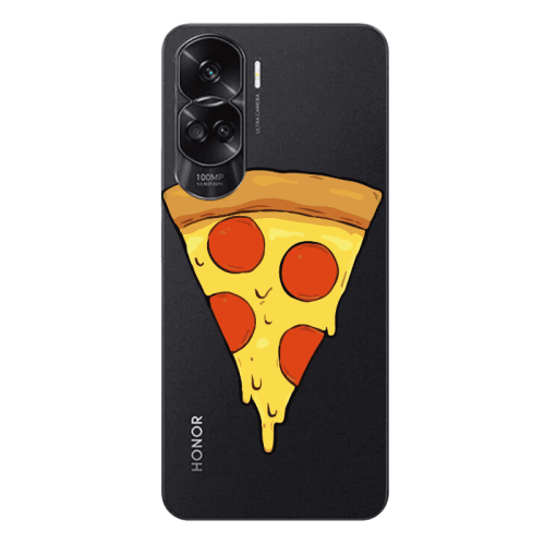 Honor 90 Lite 5G Pizza Slice Transparent Silicone TPU Θήκη