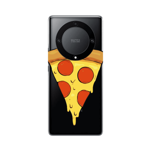 Honor Magic5 Lite 5G Pizza Slice Transparent Silicone TPU Θήκη
