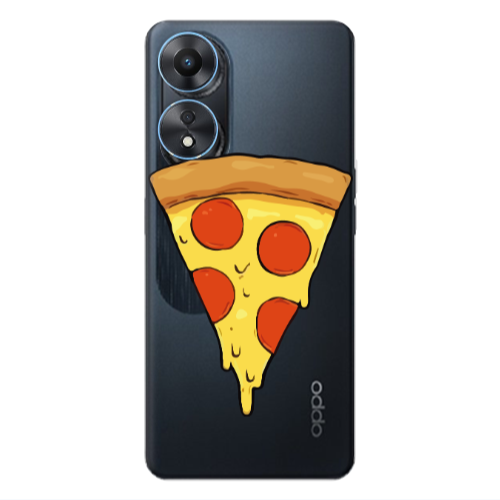 Oppo A 98 Pizza Slice Transparent Silicone TPU Θήκη