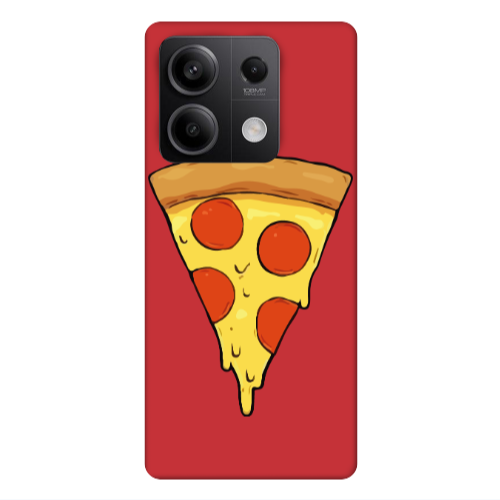 Xiaomi Redmi Note 13 5G Pizza Slice Red Colored Silicone TPU Θήκη