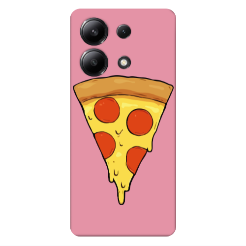 Xiaomi Redmi Note 13 4G Pizza Slice Pink Colored Silicone TPU Θήκη