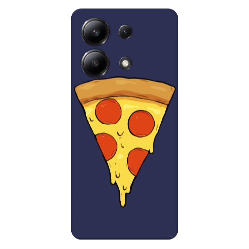 Xiaomi Redmi Note 13 4G Pizza Slice Dark blue Colored Silicone TPU Θήκη