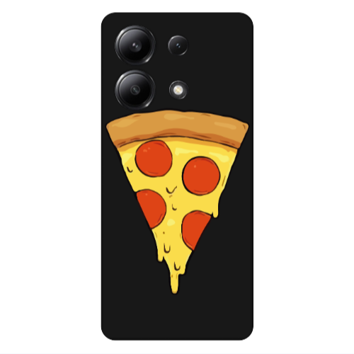 Xiaomi Redmi Note 13 4G Pizza Slice Black Colored Silicone TPU Θήκη