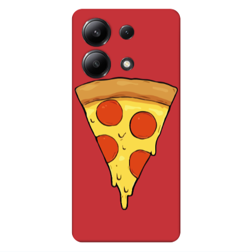Xiaomi Redmi Note 13 4G Pizza Slice Red Colored Silicone TPU Θήκη