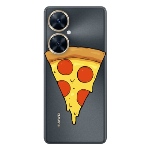 Huawei Nova 11i Pizza Slice Transparent Silicone TPU Θήκη