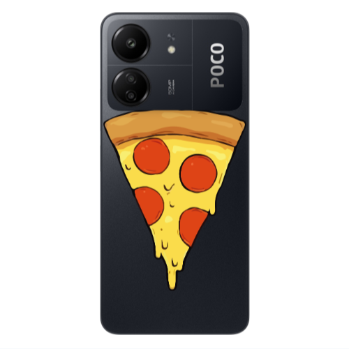 Xiaomi Poco C65 Pizza Slice Transparent Silicone TPU Θήκη