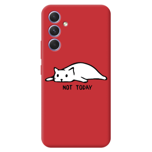 Samsung A36 Not Today Red Colored Silicone TPU Θήκη