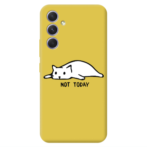 Samsung A36 Not Today Yellow Colored Silicone TPU Θήκη