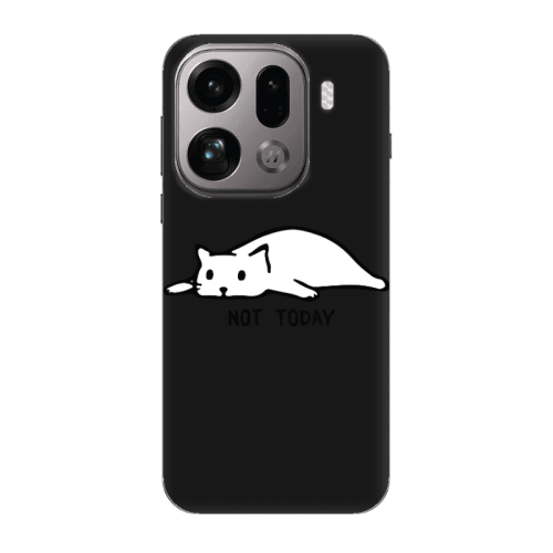 Oppo Find X9 Pro Not Today Black Colored Silicone TPU Θήκη