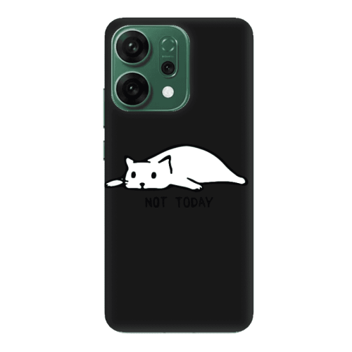 Oppo RENO 14 Not Today Black Colored Silicone TPU Θήκη