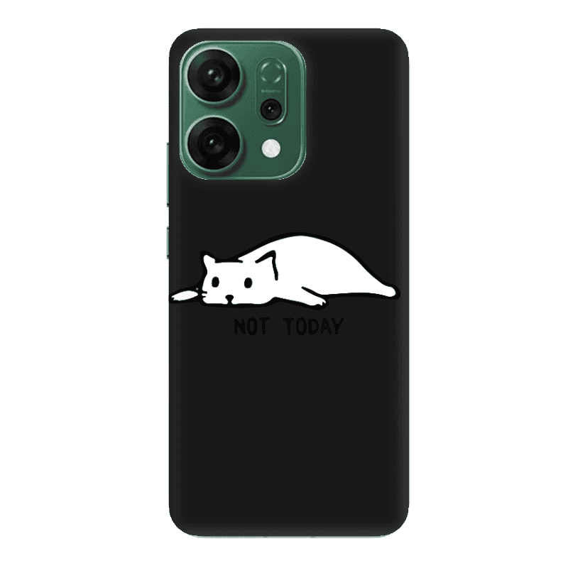 Oppo RENO 14 Not Today Black Colored Silicone TPU Θήκη