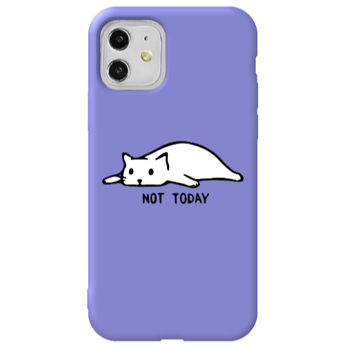 Apple iPhone 11  Not Today Purple Colored Silicone TPU Θήκη