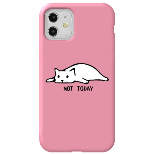 Apple iPhone 11  Not Today Pink Colored Silicone TPU Θήκη