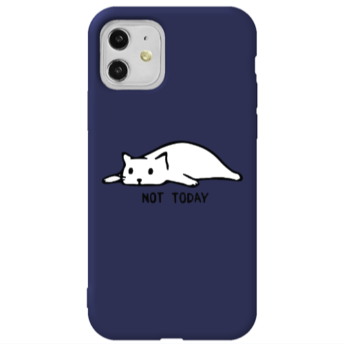 Apple iPhone 11  Not Today Dark blue Colored Silicone TPU Θήκη