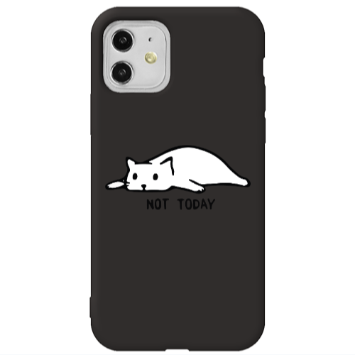 Apple iPhone 11  Not Today Black Colored Silicone TPU Θήκη