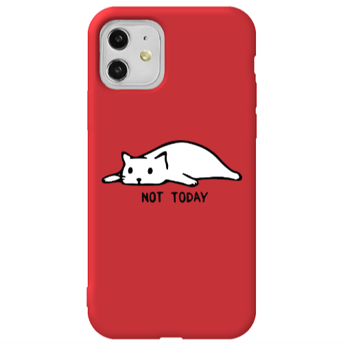 Apple iPhone 11  Not Today Red Colored Silicone TPU Θήκη