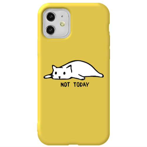 Apple iPhone 11  Not Today Yellow Colored Silicone TPU Θήκη