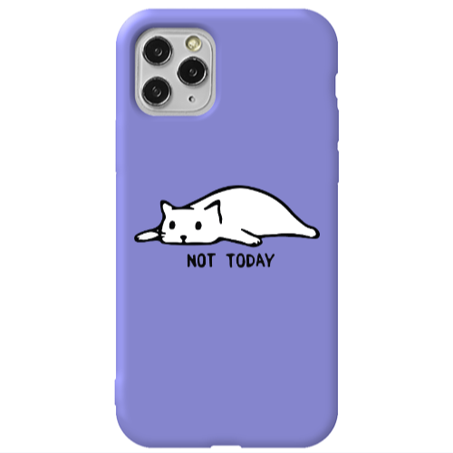 Apple iPhone 11 Pro Not Today Purple Colored Silicone TPU Θήκη