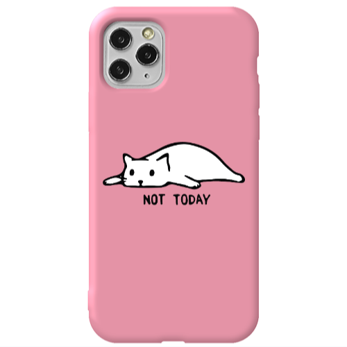 Apple iPhone 11 Pro Not Today Pink Colored Silicone TPU Θήκη