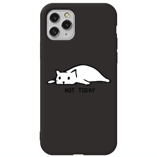 Apple iPhone 11 Pro Not Today Black Colored Silicone TPU Θήκη
