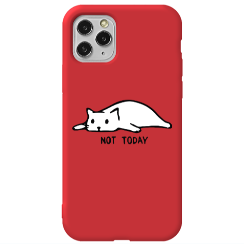 Apple iPhone 11 Pro Not Today Red Colored Silicone TPU Θήκη
