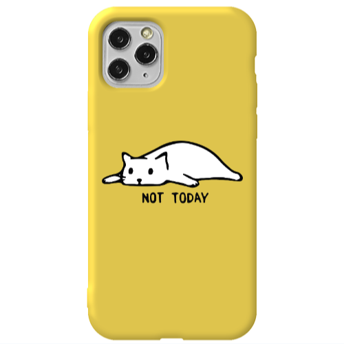 Apple iPhone 11 Pro Not Today Yellow Colored Silicone TPU Θήκη