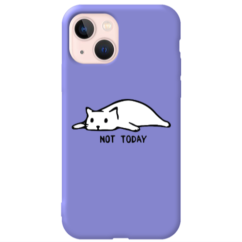Apple iPhone 13 Not Today Purple Colored Silicone TPU Θήκη