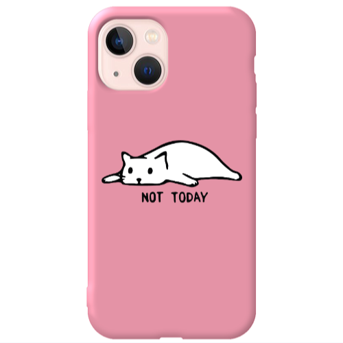 Apple iPhone 13 Not Today Pink Colored Silicone TPU Θήκη