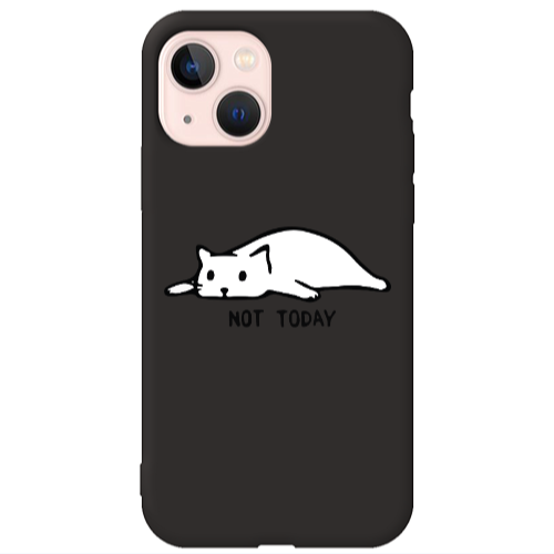 Apple iPhone 13 Not Today Black Colored Silicone TPU Θήκη