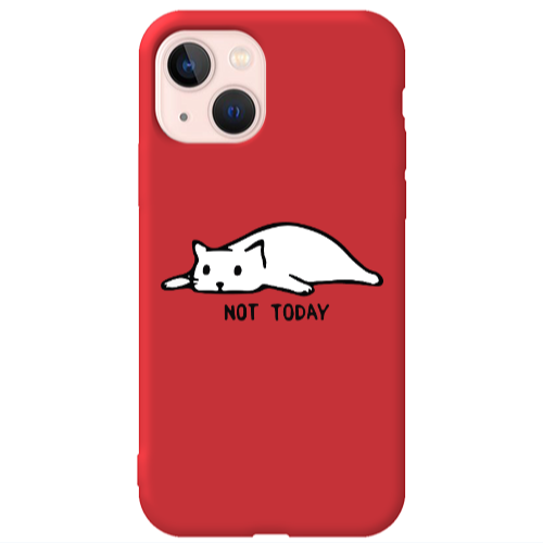 Apple iPhone 13 Not Today Red Colored Silicone TPU Θήκη
