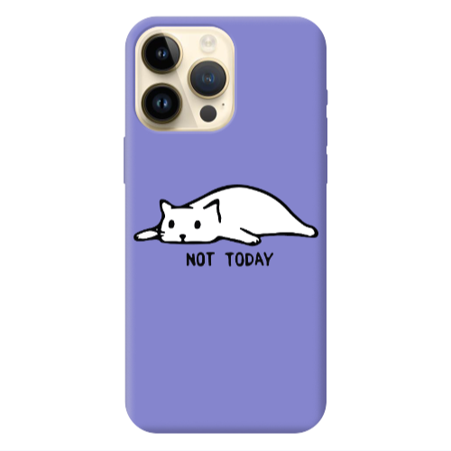 Apple iPhone 13 Pro Max Not Today Purple Colored Silicone TPU Θήκη