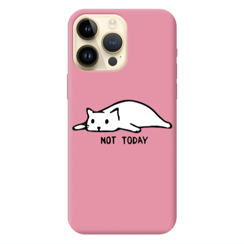 Apple iPhone 13 Pro Max Not Today Pink Colored Silicone TPU Θήκη