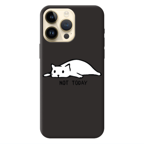 Apple iPhone 13 Pro Max Not Today Black Colored Silicone TPU Θήκη